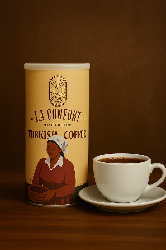 قهوة تركي سادة غامق La Confort – بن محمص 200 جم | Dark Roast Coffee